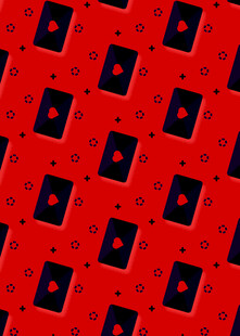 红色几何图案背景纹理