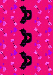 粉色背景的哑铃图案设计