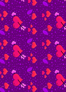 紫色背景爱心图案纹理