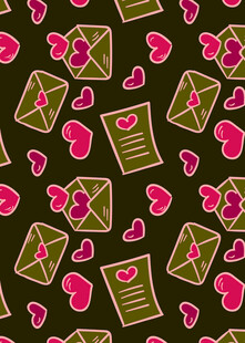 爱心信封图案背景