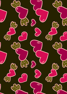 粉色心形图案背景纹理