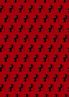 红色底黑色图案纹理背景