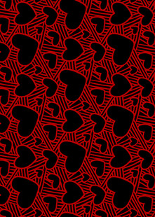 红色心形图案纹理背景