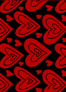 红色爱心图案背景