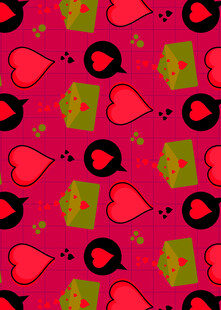 粉色爱心图案背景设计