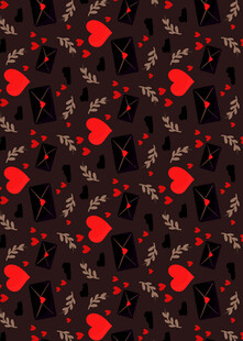 心形图案深色背景纹理