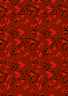 红色爱心图案纹理背景