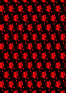 红色波点黑色背景图案