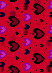 红色爱心图案背景纹理