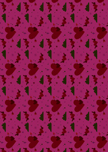 玫红色玫瑰花卉图案背景