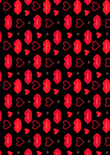 红色几何图案黑色背景纹理