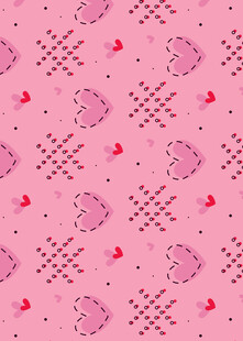 粉色爱心图案背景纹理