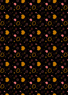 黑色底多彩花卉图案纹理