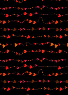 闪烁红心背景图案