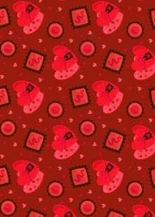 红色喜庆图案无缝背景