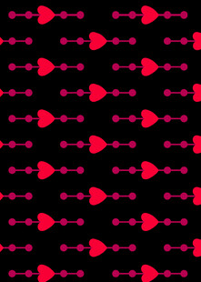 红色爱心黑色背景图案