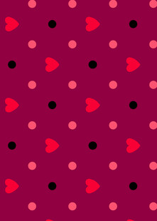 爱心波点图案背景