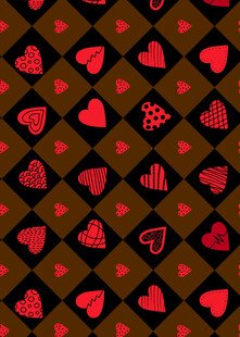 心形图案几何背景纹理