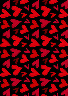 红色心形图案背景纹理