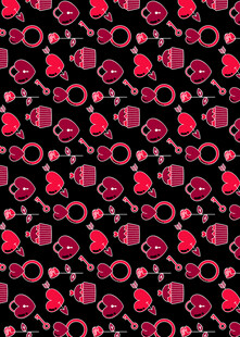 红色爱心图案背景纹理