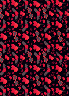 红色心形图案背景纹理
