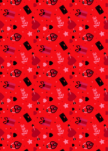 红色爱心图案背景纹理