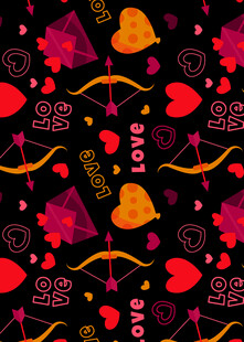 浪漫爱心图案背景