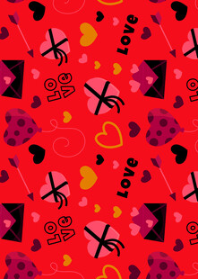 红色爱心浪漫图案背景