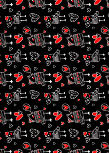 爱心箭头图案无缝背景