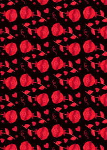 红色爱心图案背景纹理