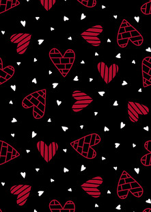 心形图案黑色背景装饰图