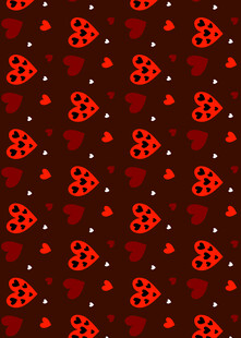 红色瓢虫爱心图案背景