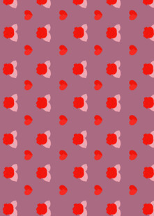 粉色底红色图案可爱纹理