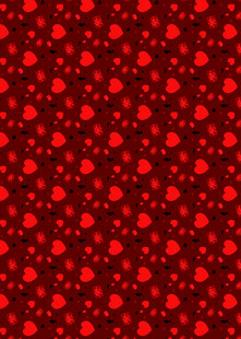红色心形图案背景纹理