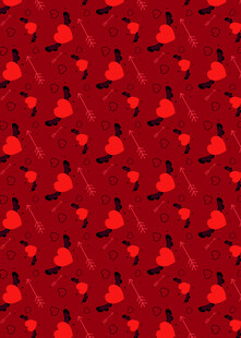 红色圣诞铃铛图案背景