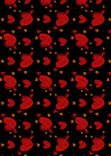 红色斑点黑色背景图案