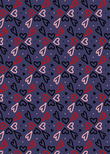 几何图案红蓝配色布料