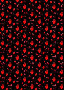 黑色底红色心形图案纹理
