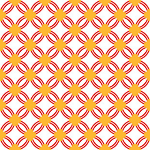 橙色几何线条无缝图案