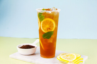柠檬薄荷冰红茶饮品
