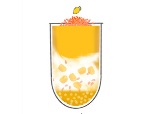 芒果珍珠奶茶饮品图