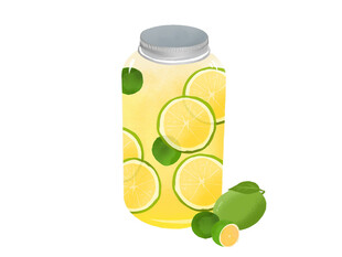 一瓶小柑橘柠檬茶