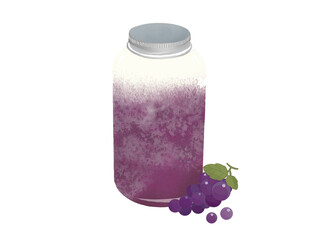 一瓶芝士葡萄奶茶