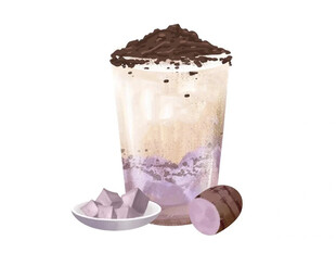 奥利奥紫薯风味奶昔