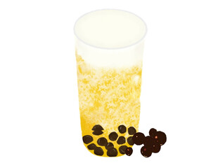 珍珠奶茶饮品特写