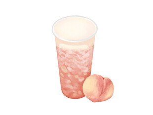 芝士桃桃奶茶
