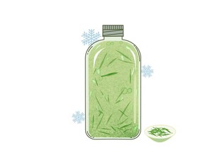 瓶装薄荷饮品 清新诱人