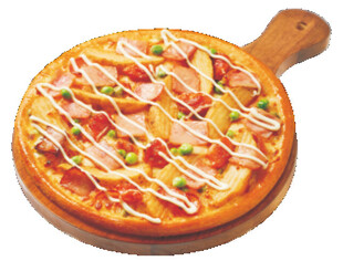 美味鸡肉披萨美食诱人