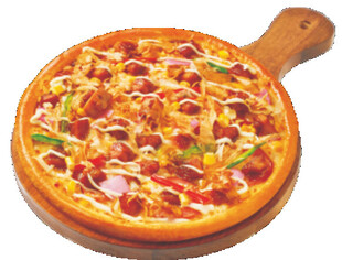 美味香肠蔬菜披萨