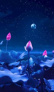 梦幻海底发光植物景观